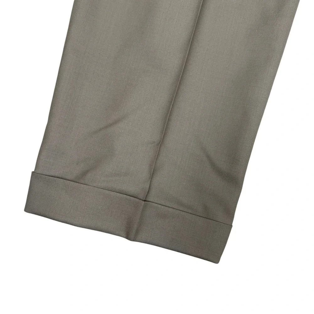 Lauren‎ Ralph Lauren Mens Khaki Pleated Flat Front Pants Total Comfort 33x32